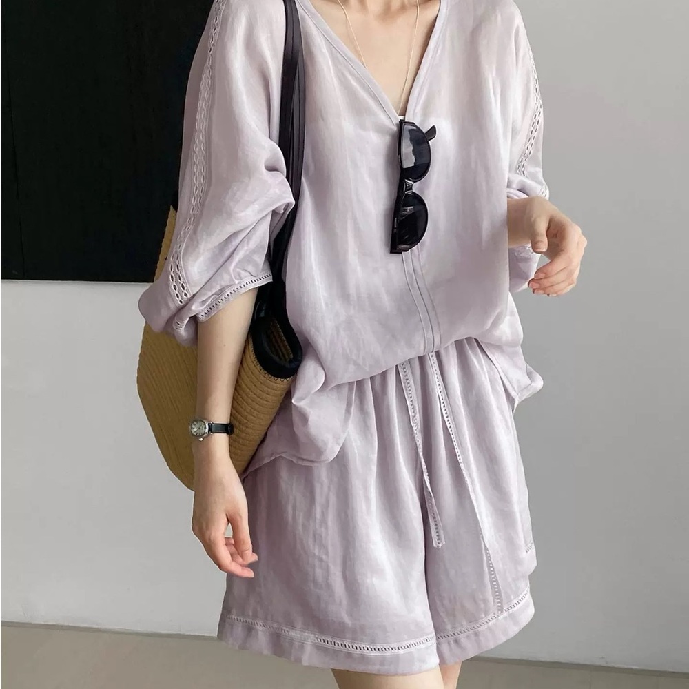 Lavender Casual Two-Piece Set